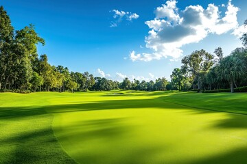 golf course in the morning
