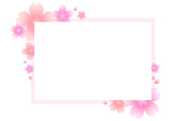 Cherry Blossom Frame Illustration Image (벚꽃 프레임 일러스트 이미지)