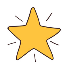 Christmas star shiny hand drawn illustration