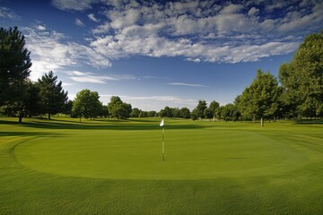 golf course with hole
