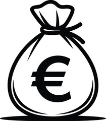 Euro Money Bag: Finance, Wealth & Investment Icon