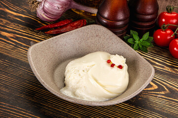 Italian soft young cheese burrata