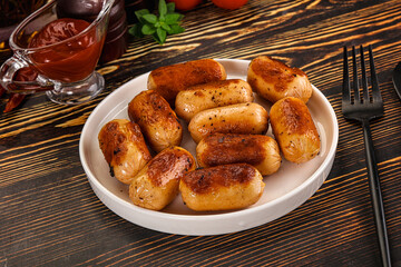 Roasted chicken mini sausages for breakfast