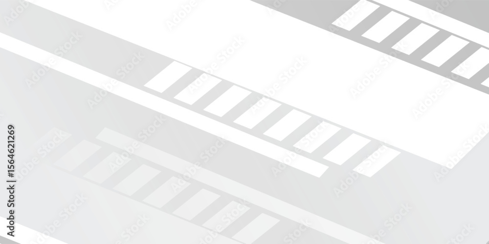 Poster Abstract white and gray line speed overlaps vector background. texture white pattern