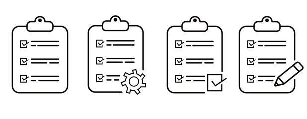Icon tablet with paper clip. Symbol for check or task tracker. Coach's tactical board. Register or terms of reference.