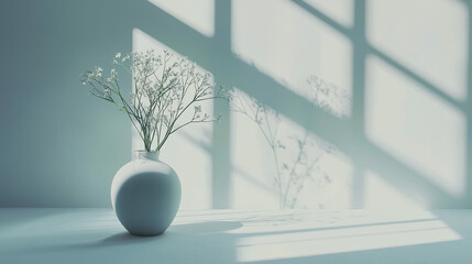 A minimalist still life position in a studio setting, 