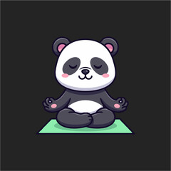 Zen Panda Peaceful Yoga.eps