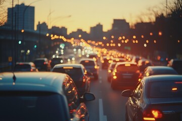 night traffic in the city