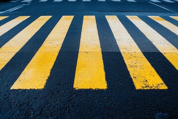 yellow lines on asphalt