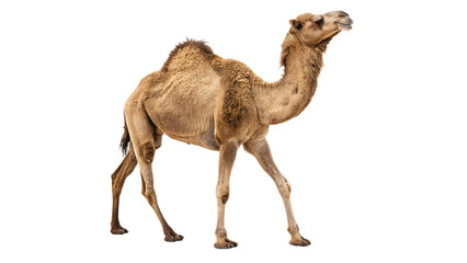 camel walking  standing isolated on transparent background    