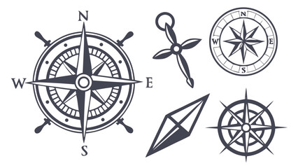 Obraz premium Silhouette Collection of Navigation Icons Isolated on Clean White Background for UI, Web, and Mobile Vector Design