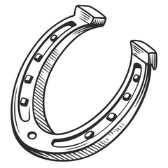 Horseshoe  Icon Irish Holiday Symbols, Shamrock, Hat, Beer, and Clover Vector