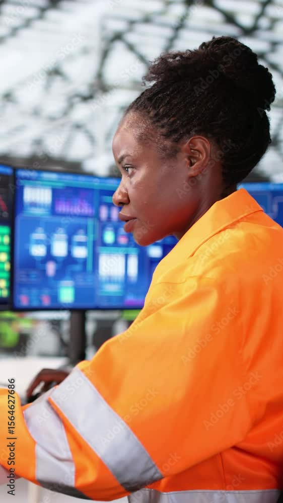 Poster young engineer learning ai scada software
