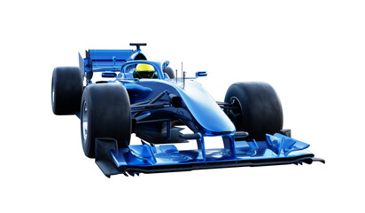 Fototapeta premium 3d rendering modern blue racing car isolated on white background
