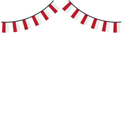 Obraz premium Indonesian Bunting Flag Decoration