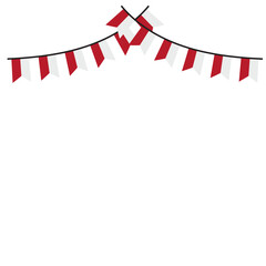 Obraz premium Indonesian Bunting Flag Decoration