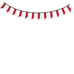 Obraz premium Indonesian Bunting Flag Decoration