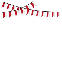 Obraz premium Indonesian Bunting Flag Decoration