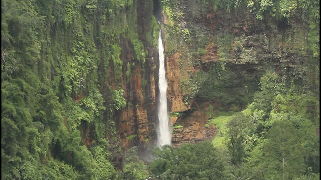 Kapas Biru waterfall in the mountains