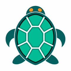 Turtle Shell Icon Vector - Generative AI & Linocut Silhouette Design