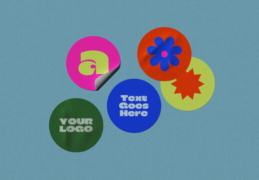 Sticker Badge Mockup