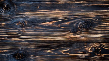 Dark brown wood plank texture features rustic knots and beautiful patterns