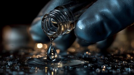 Laboratory water droplet experiment on fluid dynamics