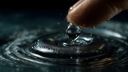 Close-up lab science water droplet experiments