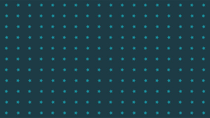 Seamless teal star pattern on dark background. Perfect for night theme, kids design, wrapping paper, baby room decor, dreamy wallpaper, cartoon elements, and festive celebration.