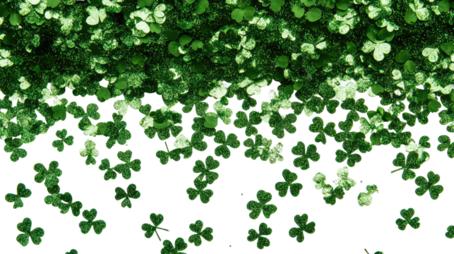 St Patrick's Day seamless green shamrock leaf pattern vector illustration background design