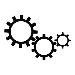 Gear vector icon. continuous running gear concept. cogwheel. functions symbol. settings icon. vector illustration