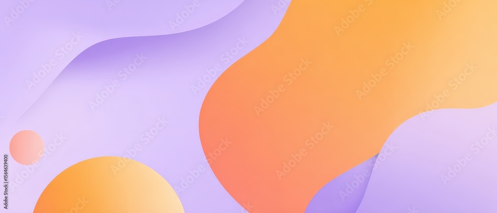 Aufkleber abstract background with orange and purple fluid shapes modern design with soft gradient colors for 