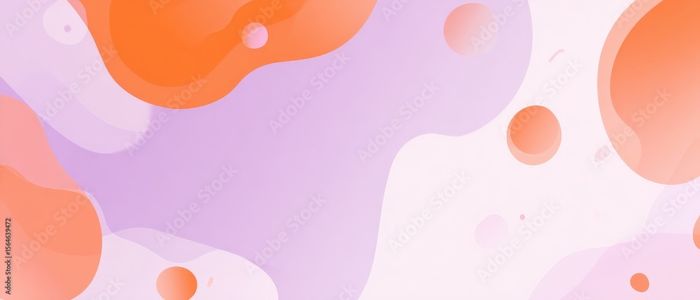 Poster abstract background with orange and purple fluid shapes and gradient modern design with vibrant colo