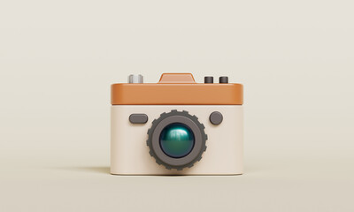 카툰 스타일 레트로 카메라 Cartoon Style Retro Camera