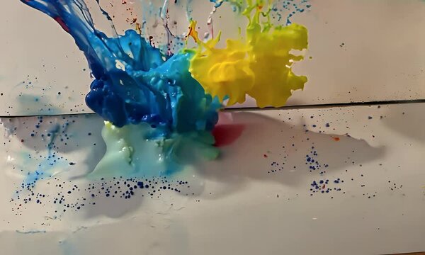 Abstract Paint Texture Flowing with Smooth Camera Movement