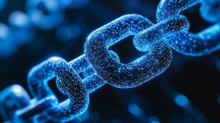 Digital Blockchain Chain Technology Concept with Data Connections