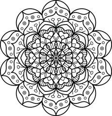 Harmonious Mandala Artwork for Meditation, Relaxation, and Creative Projects. Perfect for Graphic Design, Digital Art, Spiritual Practices, and Decorative Applications