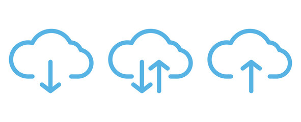 Cloud Data Transfer Icon Collection