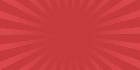 Red comic sunburst effect background with halftone. pop art comic-style vector background. Suitable for templates, sale banners, events, ads, web and pages