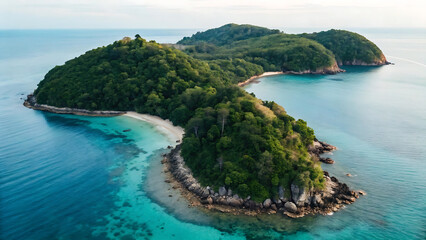 Fototapeta premium aerial view of tropical island