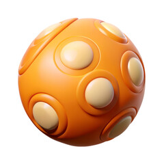Fototapeta premium Modern orange orb with circular accents created with high quality 3d rendering perfect as a symbol