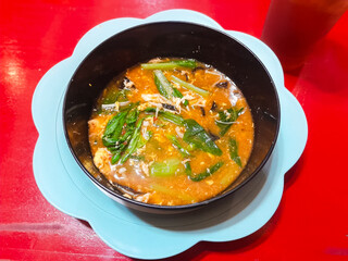 Enoki and ear mushroom seblak. One of the spicy seblak with delicious kencur seasoning