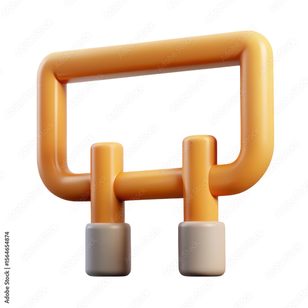 Poster a visually appealing high quality 3d rendering icon of an abstract shape, designed for graphic use