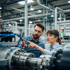 working together in a laboratory or plant