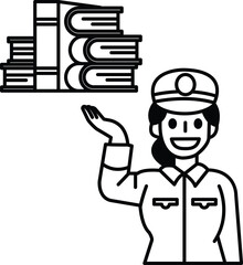 A woman is holding a book and smiling