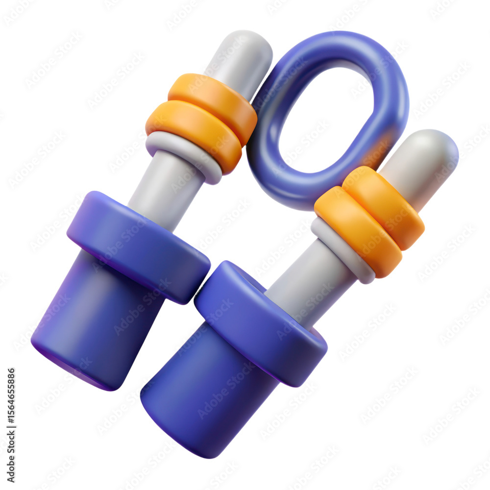 Poster Artistic high quality 3d rendering icon of a creative, geometric set of objects with various shapes and gradient color palettes