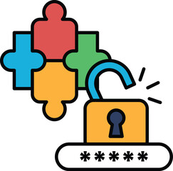 A puzzle with a keyhole in the middle