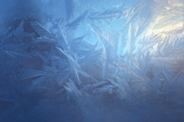 Obraz premium Frozen Bubble Surface with Ice Crystal Patterns and Soft Blue-White Hues