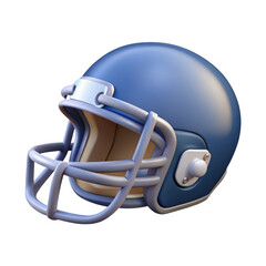 Fototapeta premium A high quality 3d rendering icon featuring a blue american football helmet for sports competitions and game day celebrations