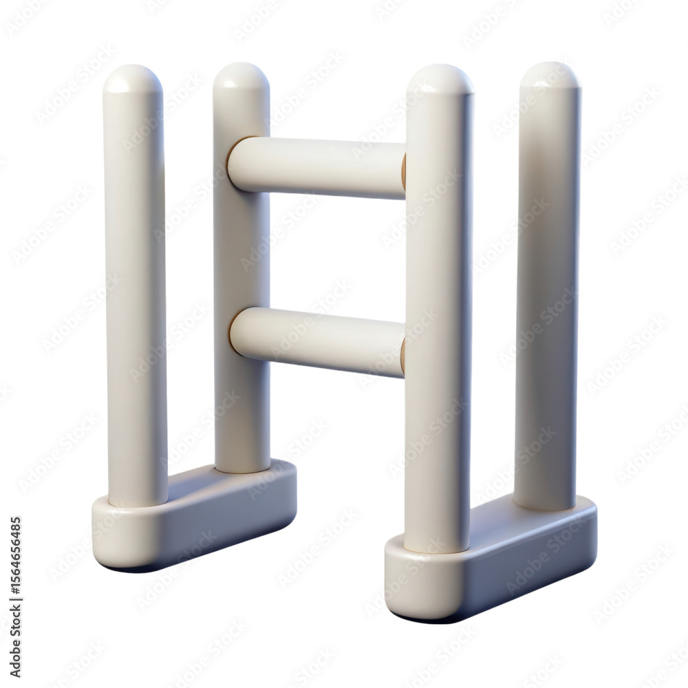 Poster sleek white 3d rendering of a modern and functional support structure with a glossy finish high qual